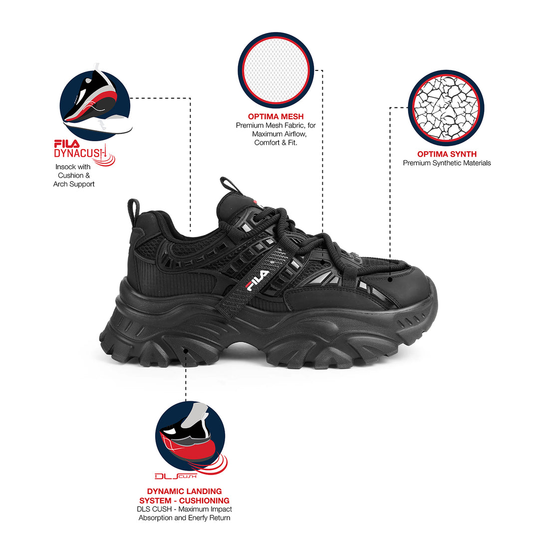 Fila Womens Envi Victori Black Sneakers