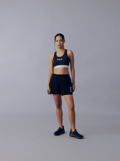 Fila Women Black Lana Solid Sports Bra