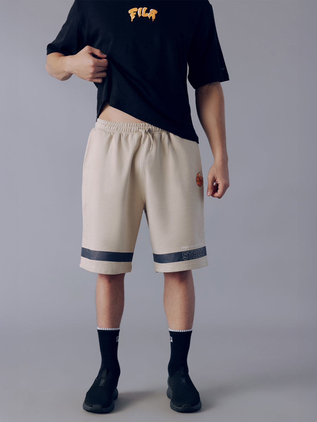 Fila Unisex Beige Fames Shorts