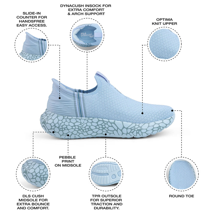 Fila Women Light Blue Pebble Shoe