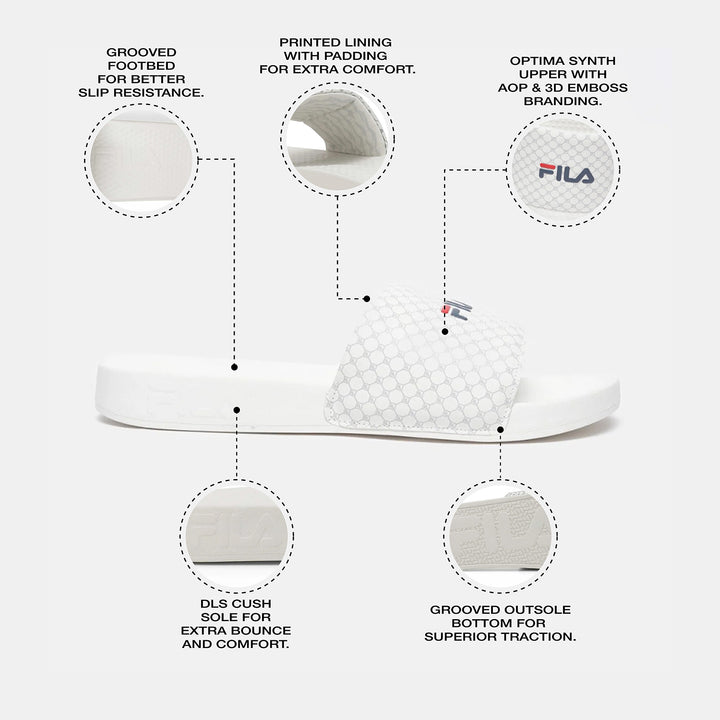 Fila Savil White Slides For Men