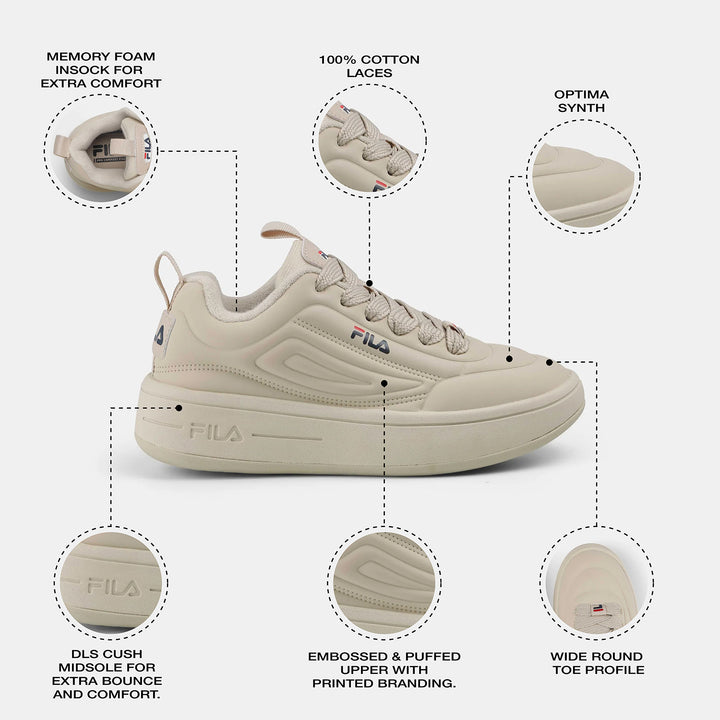 Fila Women Beige Superbubble Shoes
