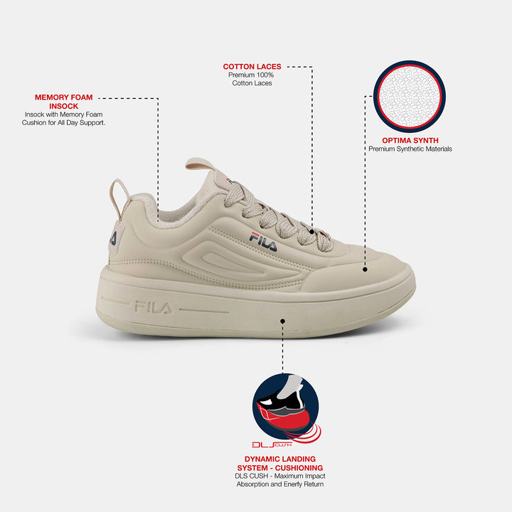 Fila Women Beige Superbubble Shoes