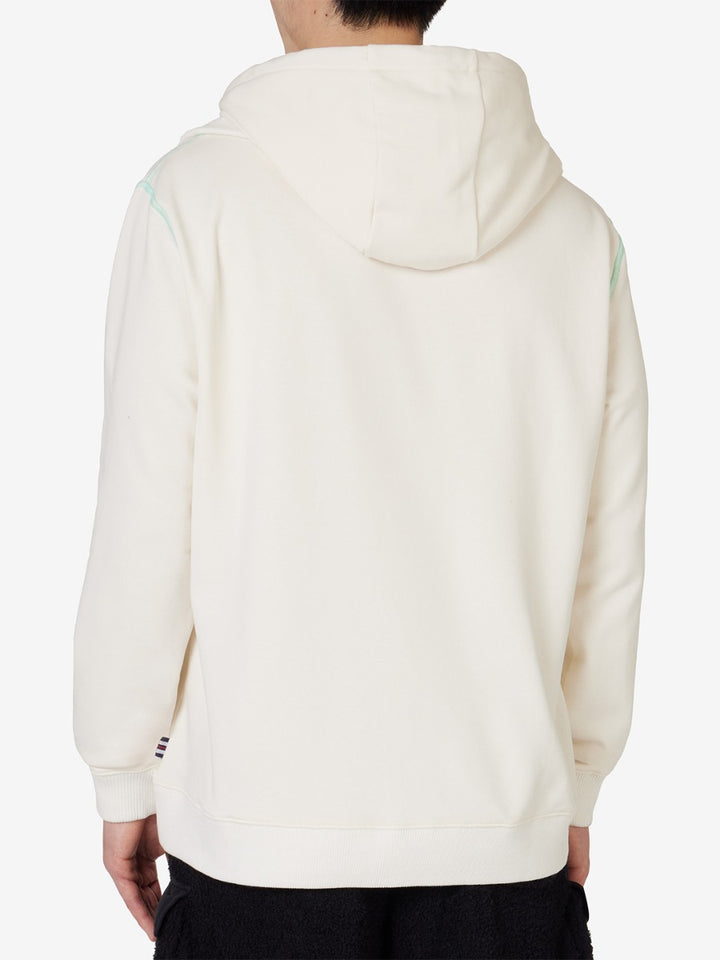 Unisex Half Zip Hoodie With High Neck Detail