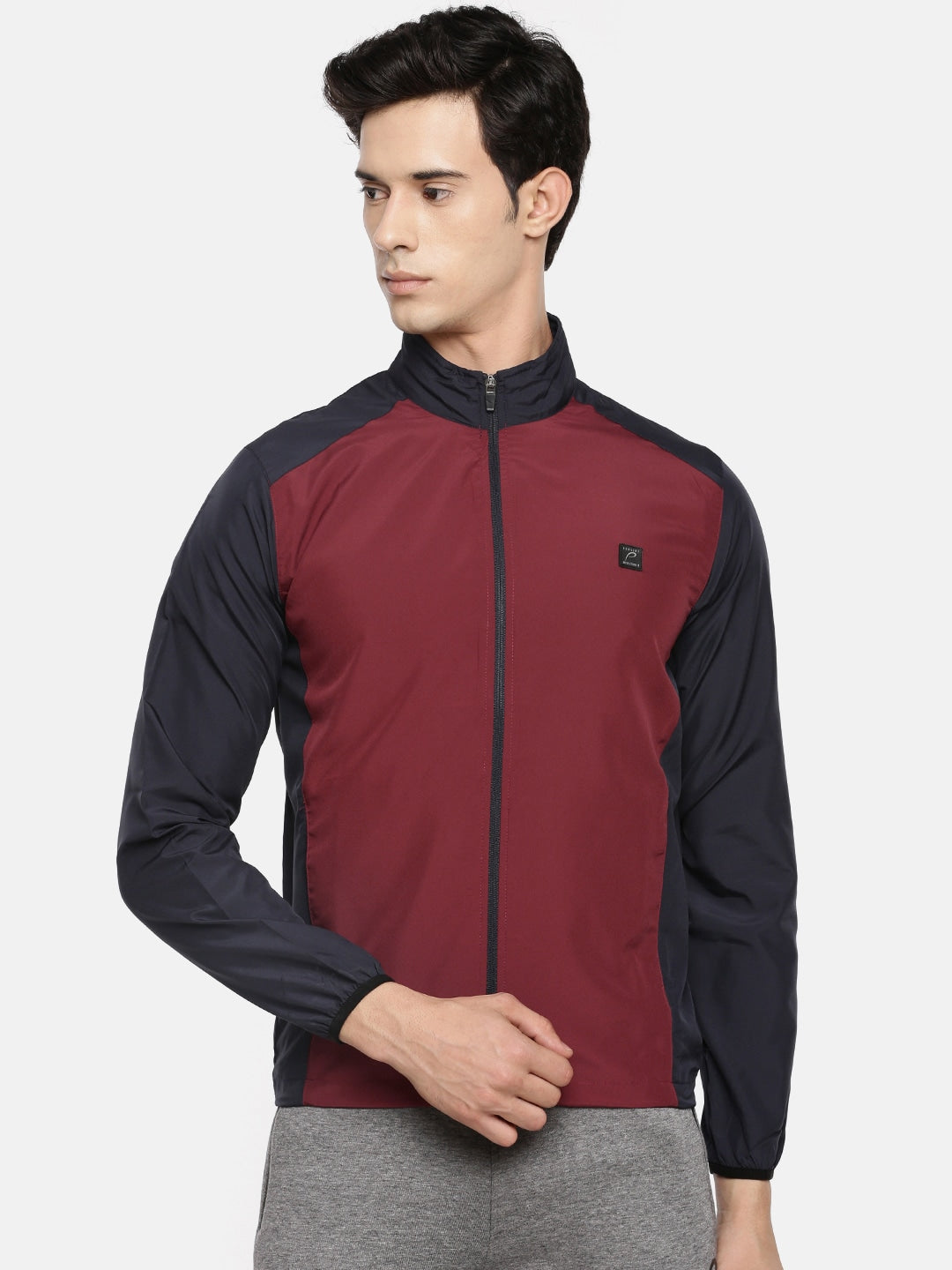 Men's Color Block Comfort Fit Wind Cheater