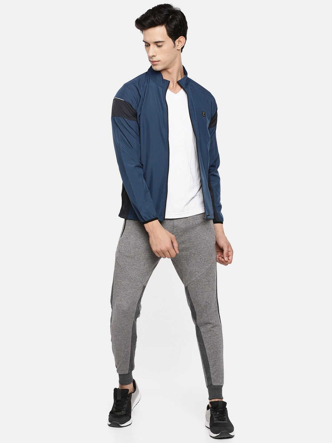 Men's Color Block Comfort Fit Wind Cheater