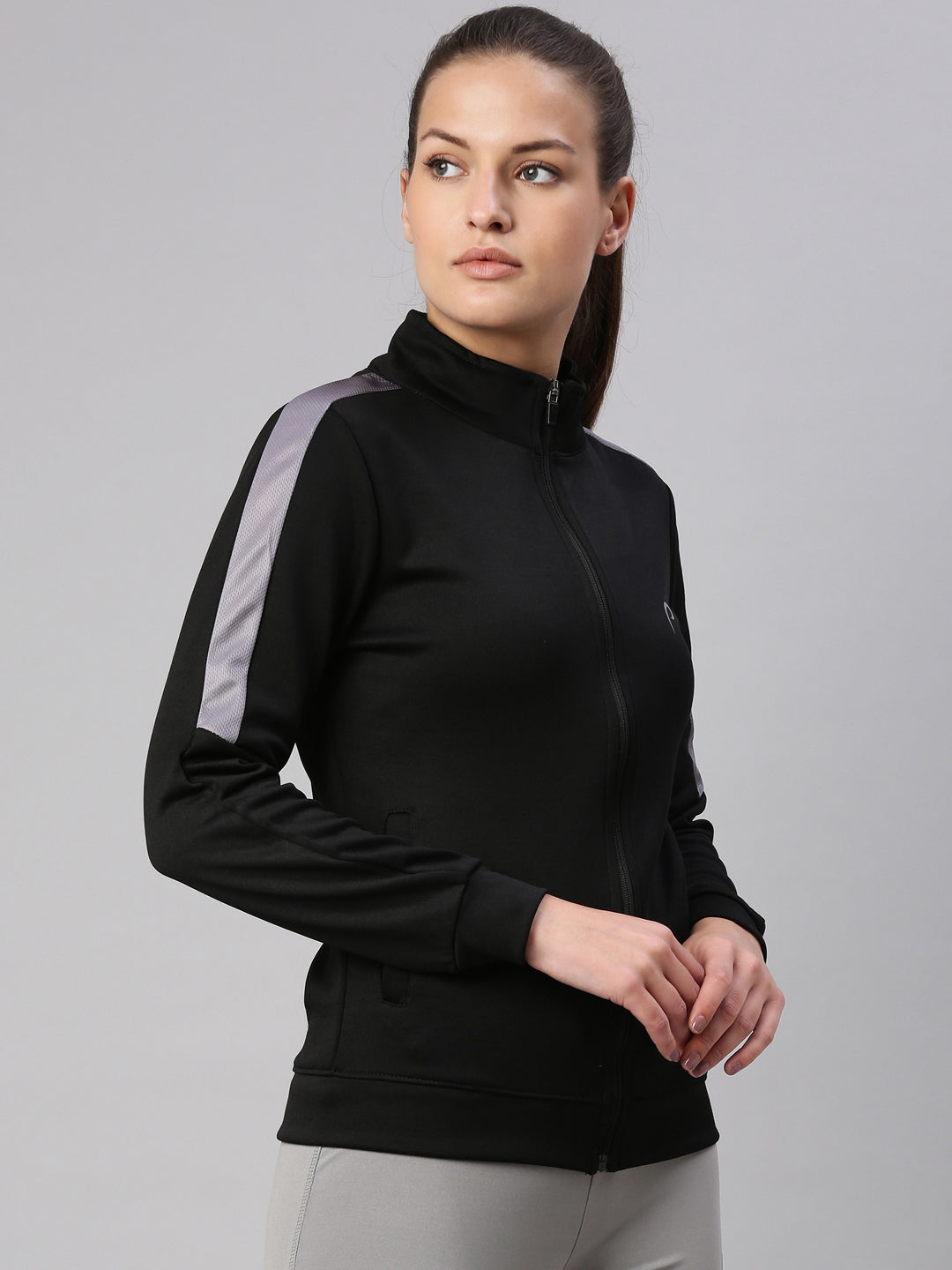 Women's Solid Gym Sweat Jacket