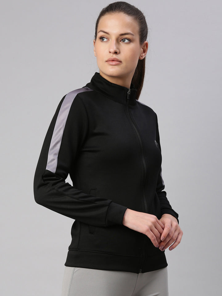 Women's Solid Gym Sweat Jacket