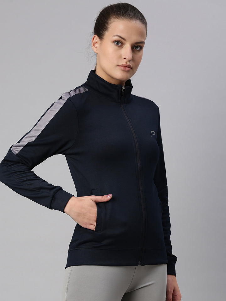 Women's Solid Gym Sweat Jacket