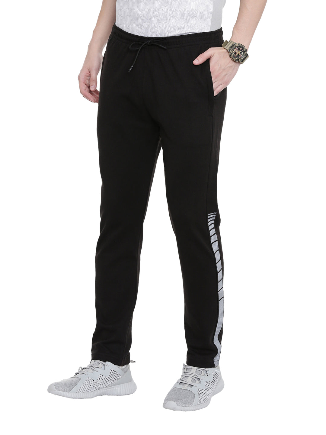 Men's Solid Tapered Fit Track Pants