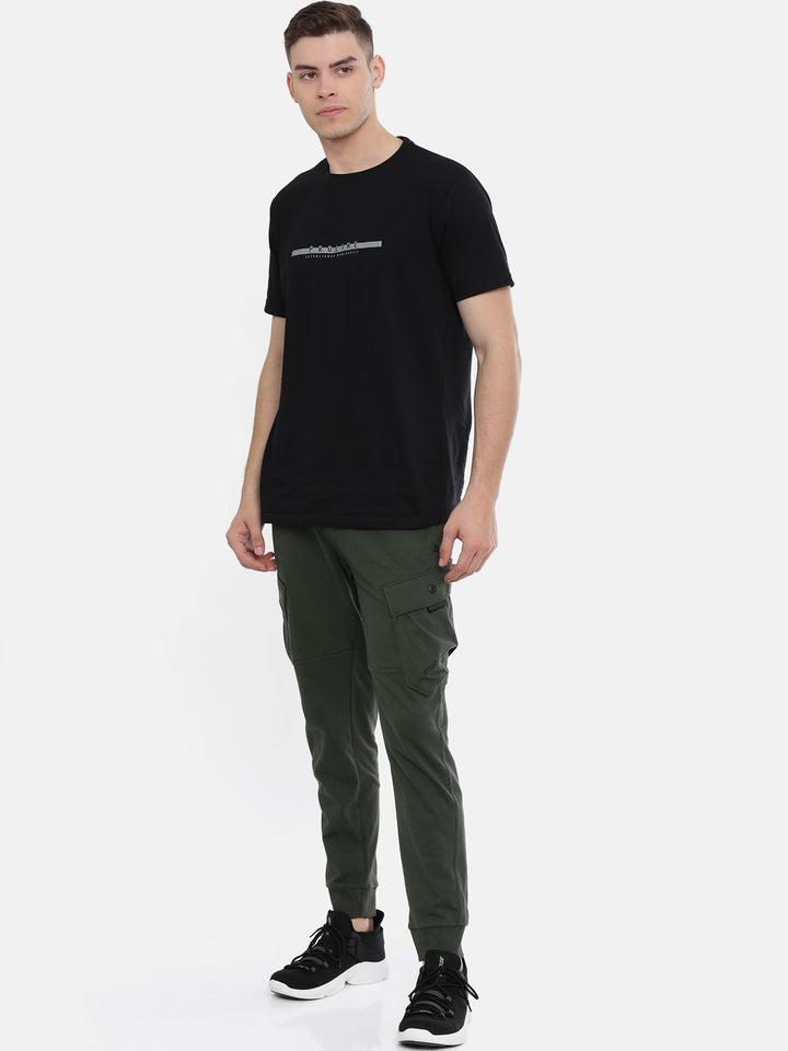 Men's Solid Comfort Fit Track Pants