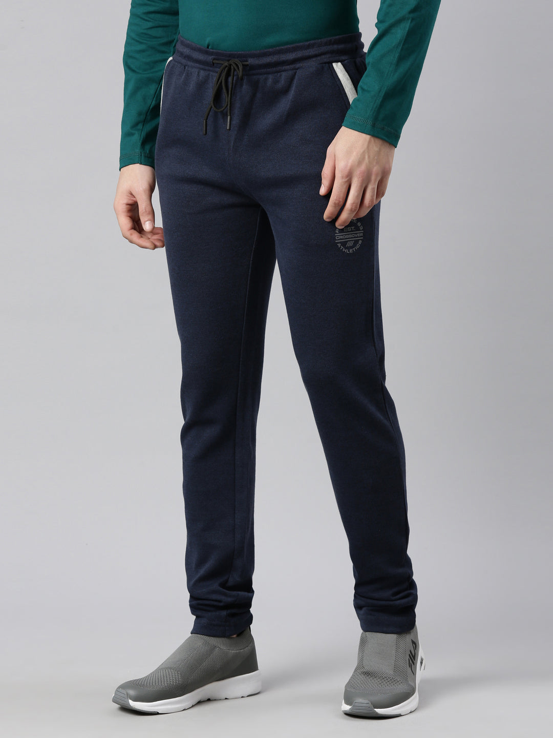 Men's Solid Tapered Fit Track Pants