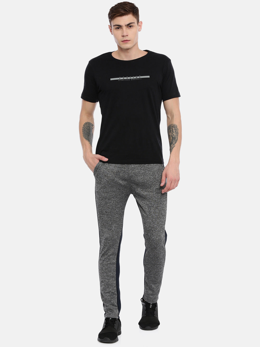 Men's Solid Tapered Fit Track Pants