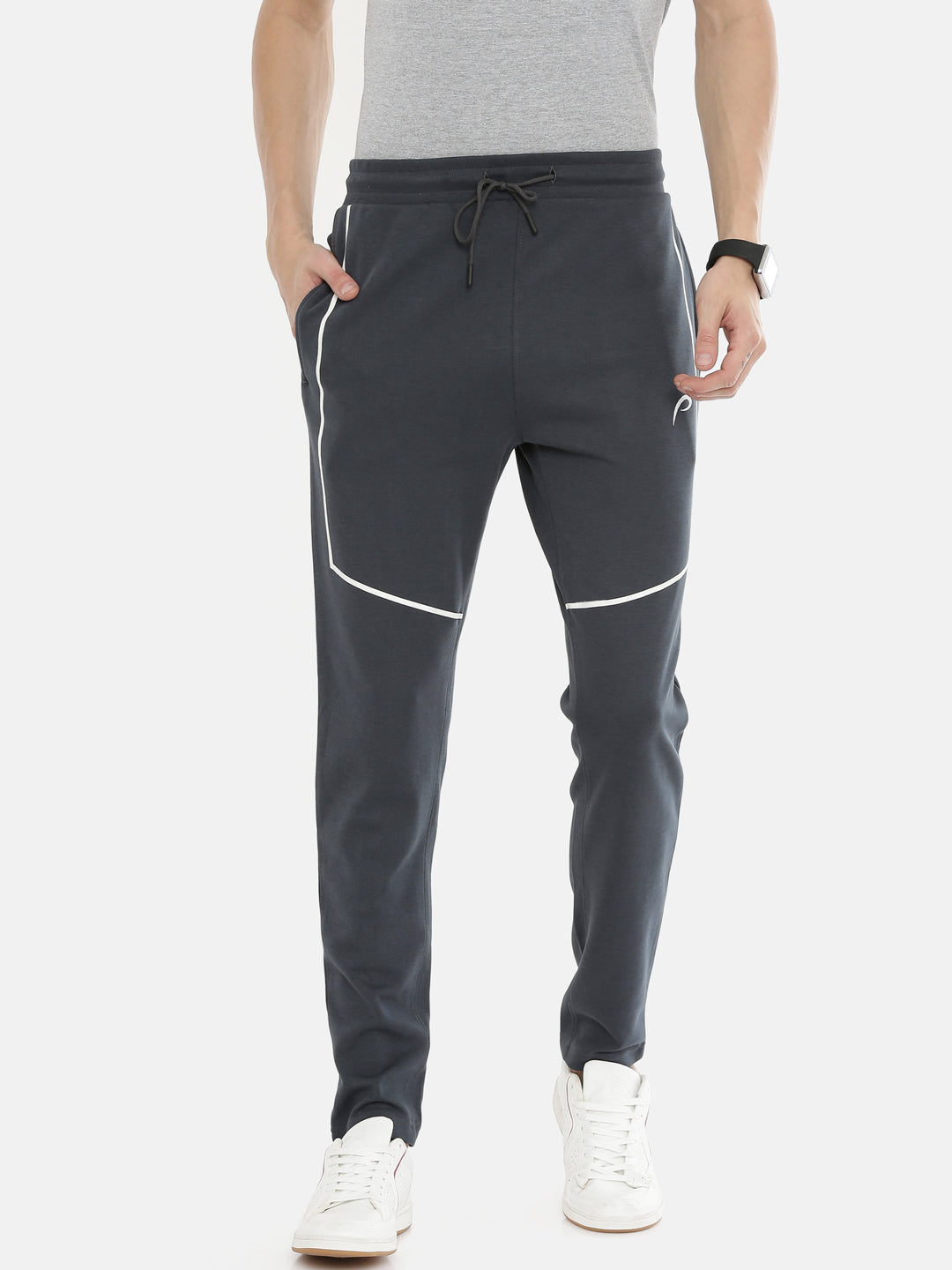 Men's Solid Tapered Track Pants