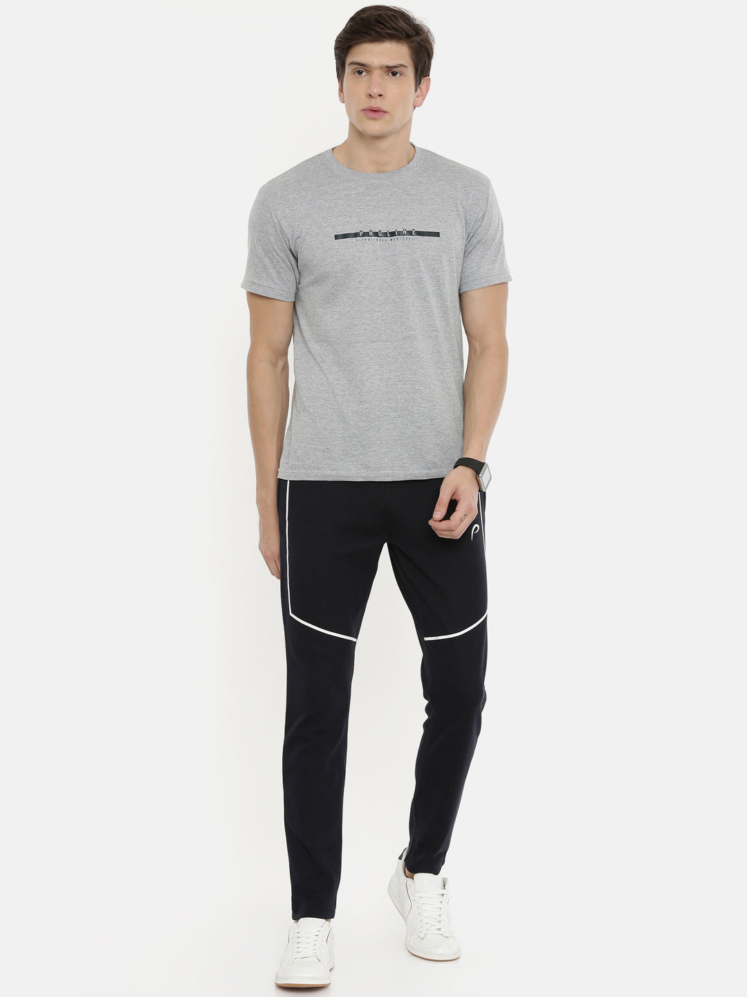Men's Solid Tapered Track Pants