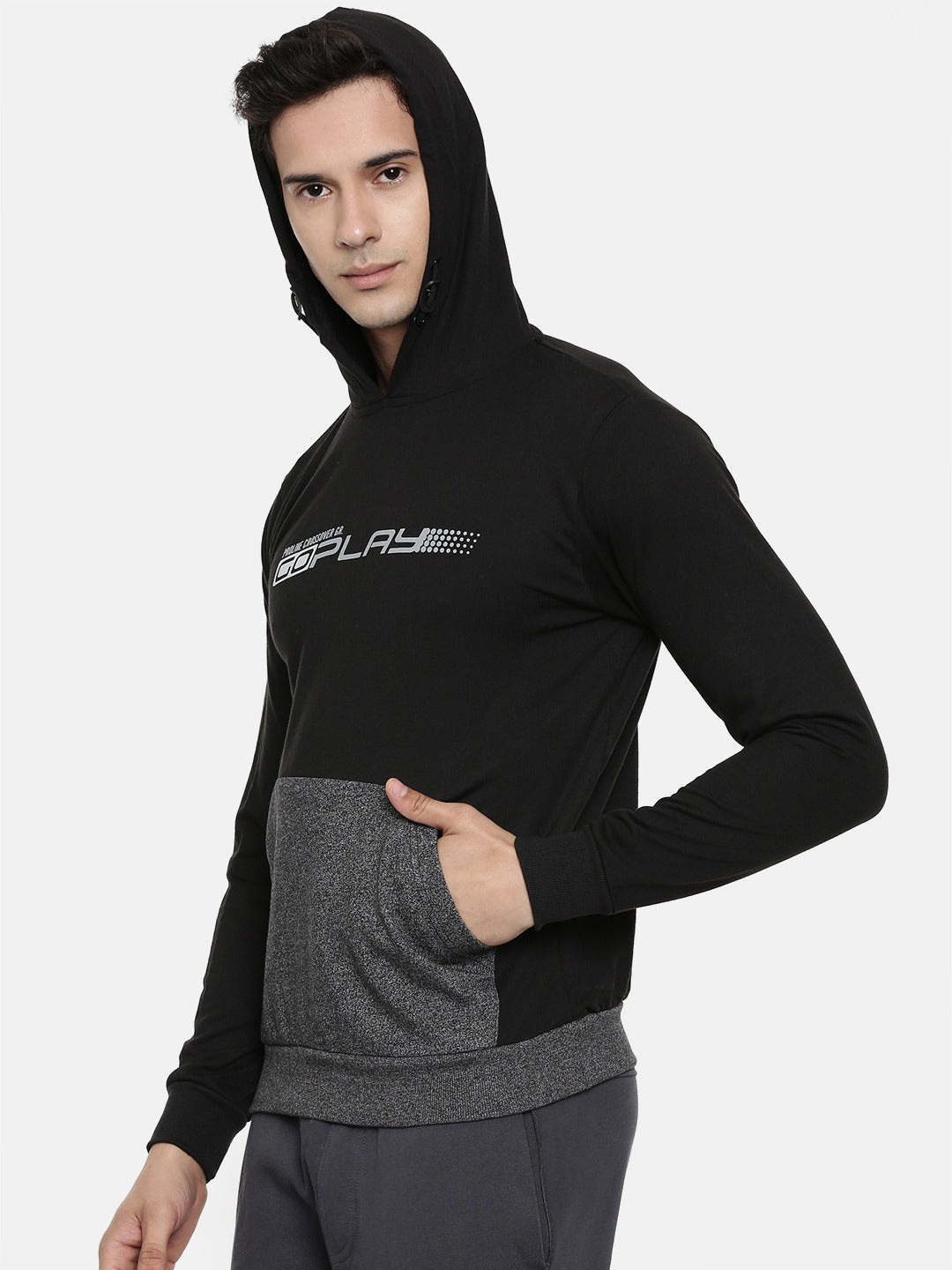 Men's Printed Comfort Fit Sweat Jacket