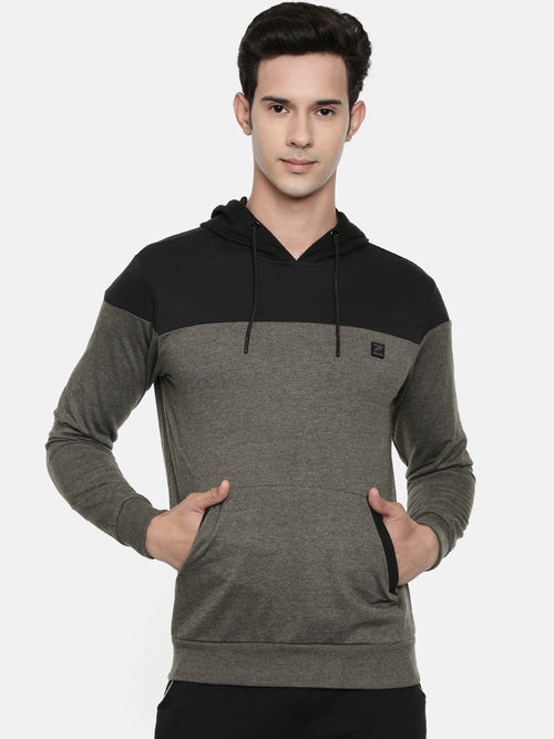 Men's Color Block Comfort Fit Sweat Jacket
