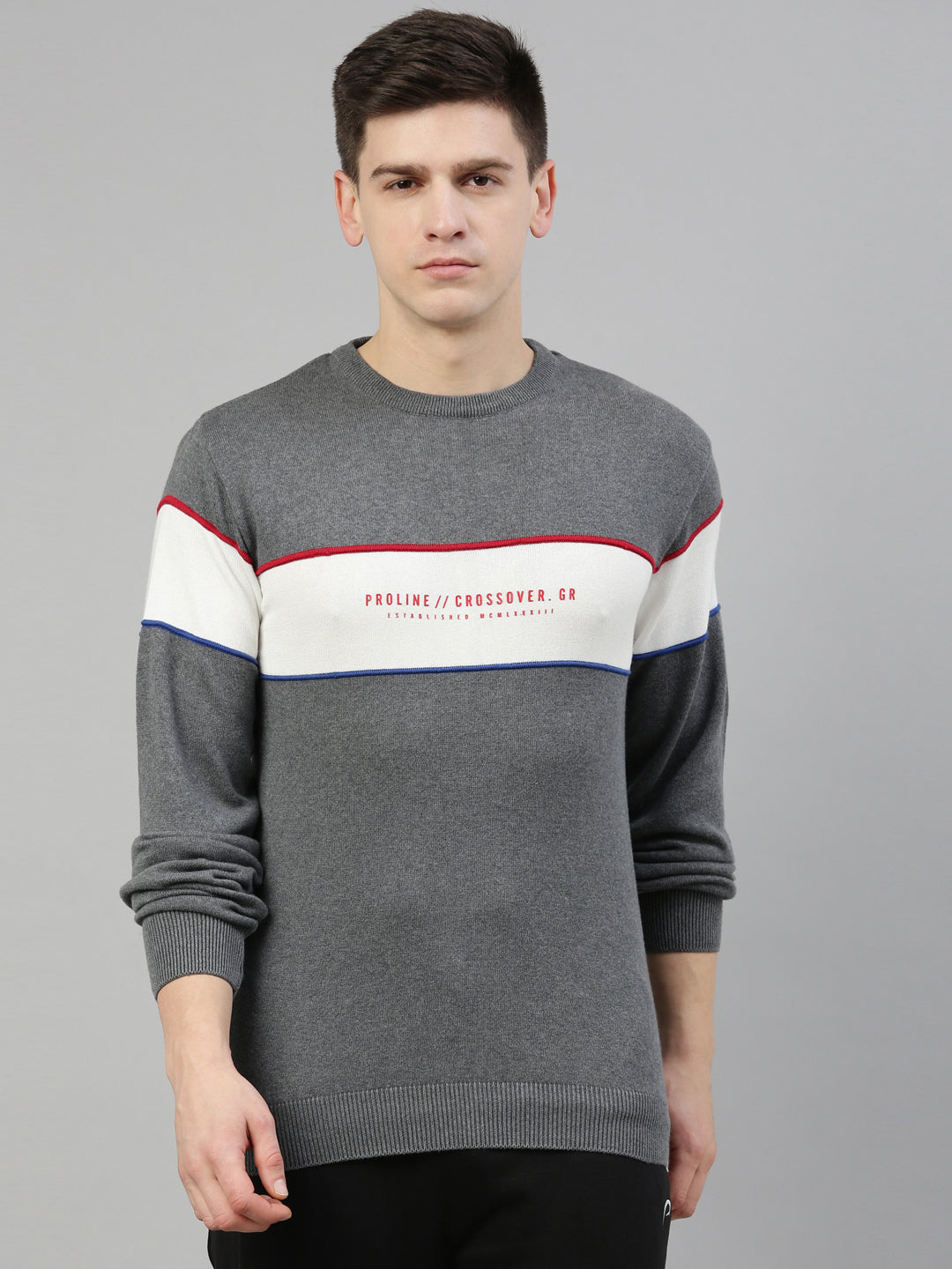 Men's Color Block Comfort Fit Jumpers
