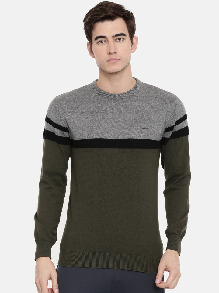 Men's Color Block Comfort Fit Jumpers