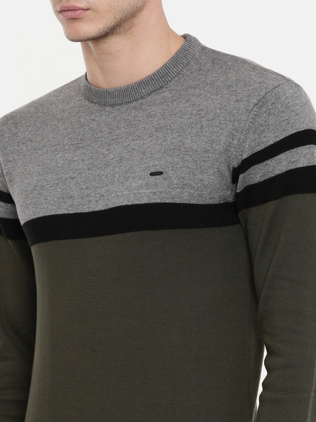 Men's Color Block Comfort Fit Jumpers