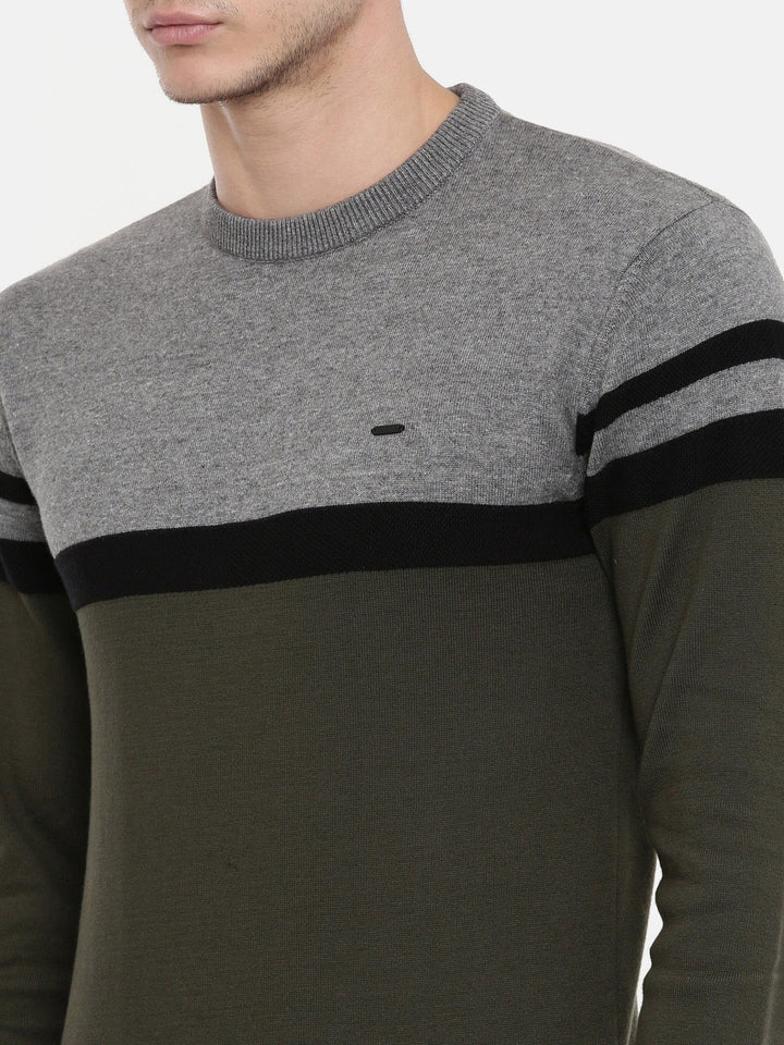 Men's Color Block Comfort Fit Jumpers