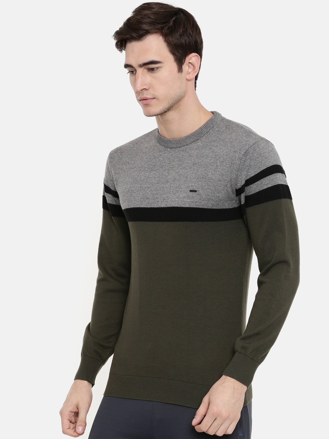 Men's Color Block Comfort Fit Jumpers