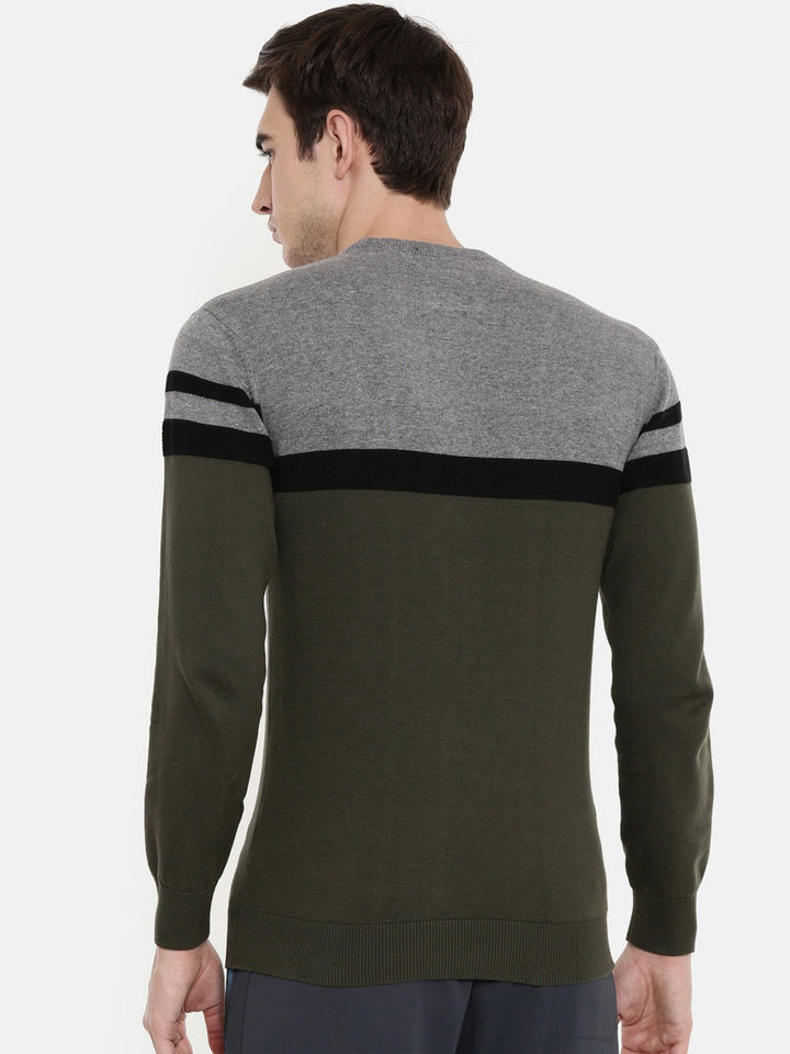 Men's Color Block Comfort Fit Jumpers