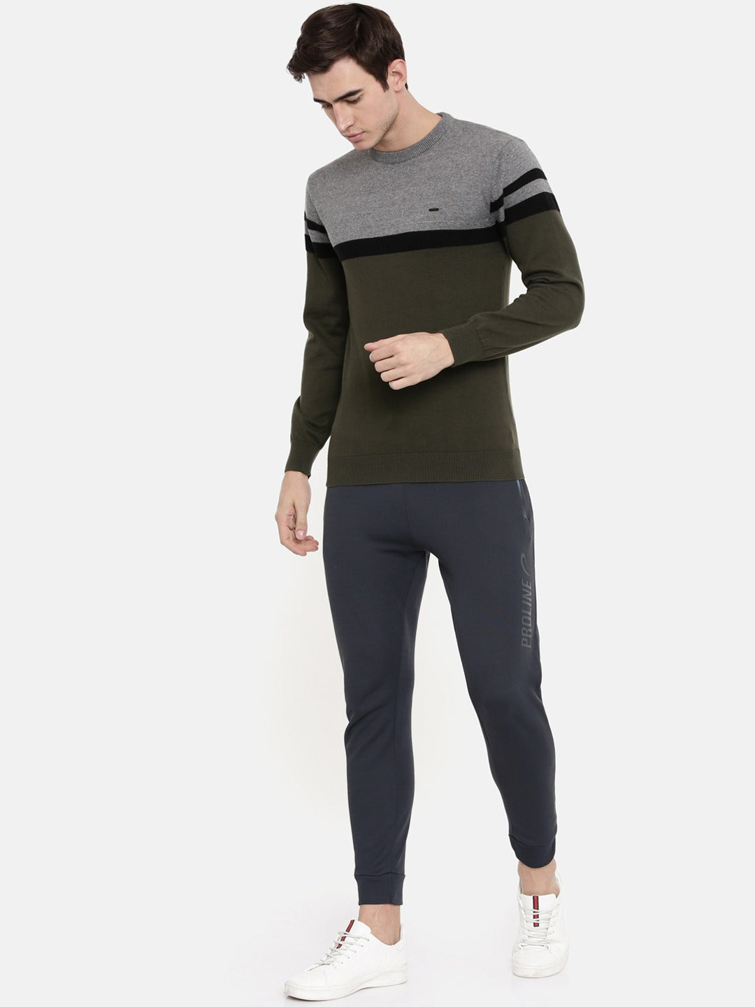 Men's Color Block Comfort Fit Jumpers