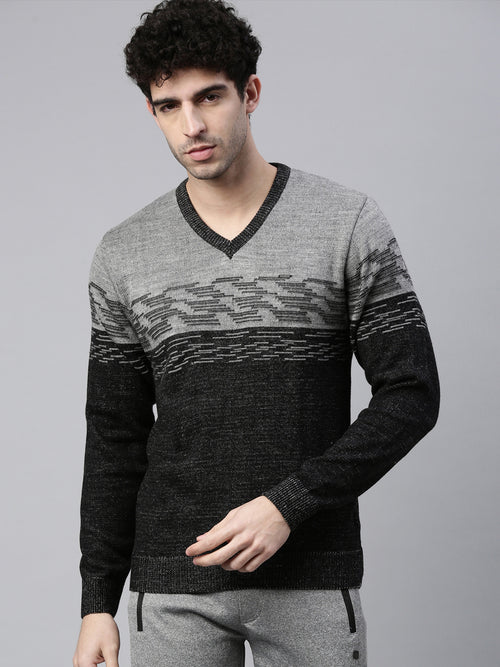 Men's Color Block Comfort Fit Jumpers