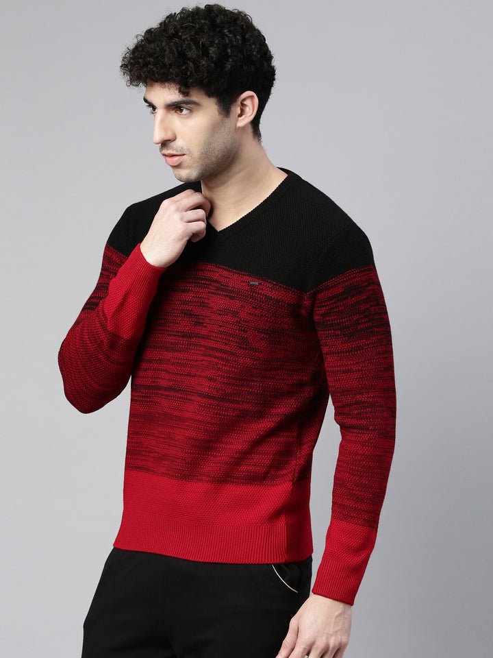 Men's Color Block Comfort Fit Jumpers