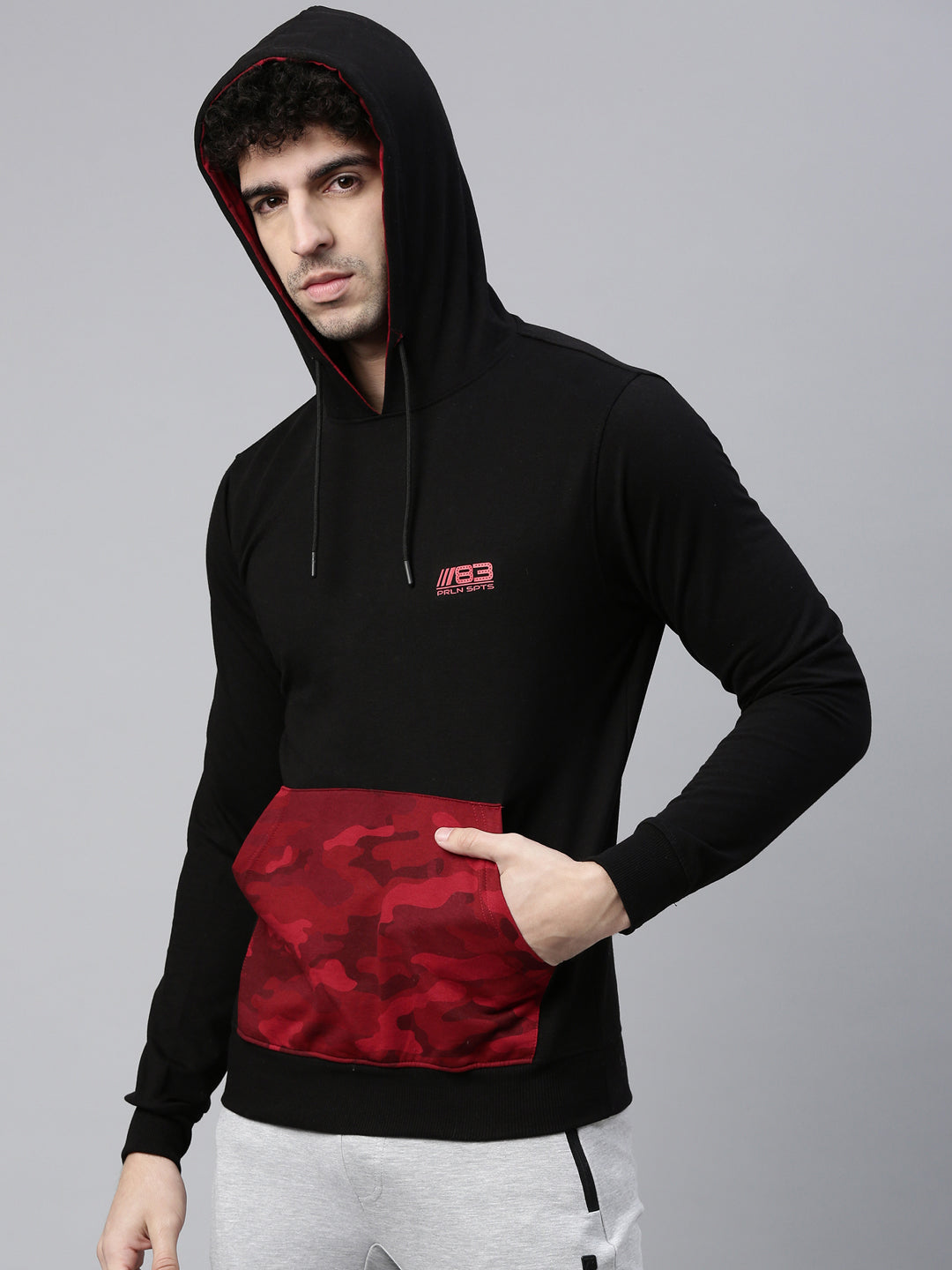 Men's Printed Comfort Fit Sweat Jacket