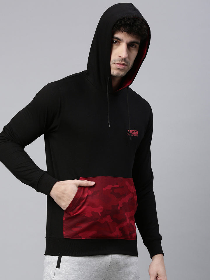 Men's Printed Comfort Fit Sweat Jacket