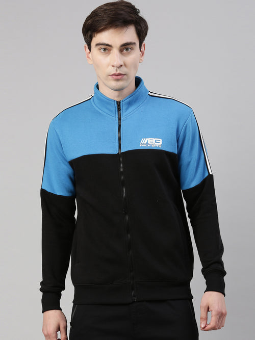 Men's Mid Blue Front Open Sweatshirt