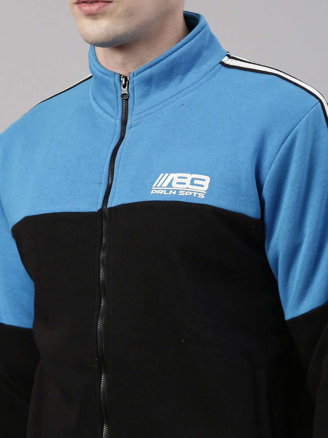 Men's Mid Blue Front Open Sweatshirt