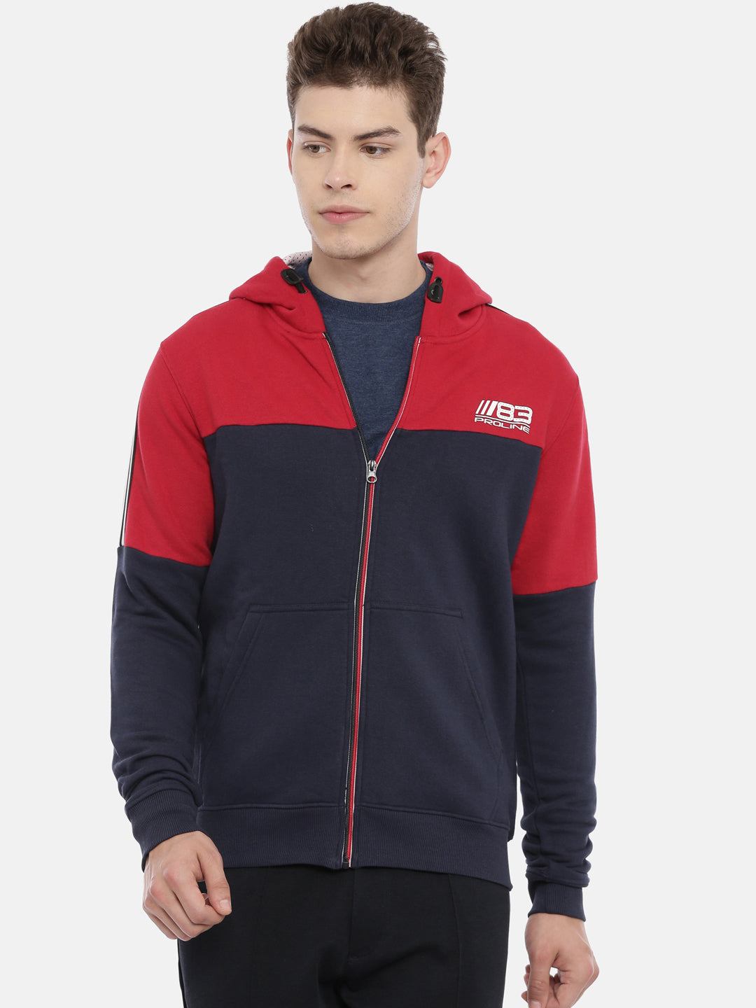 Men's Red Front Open Sweatshirt