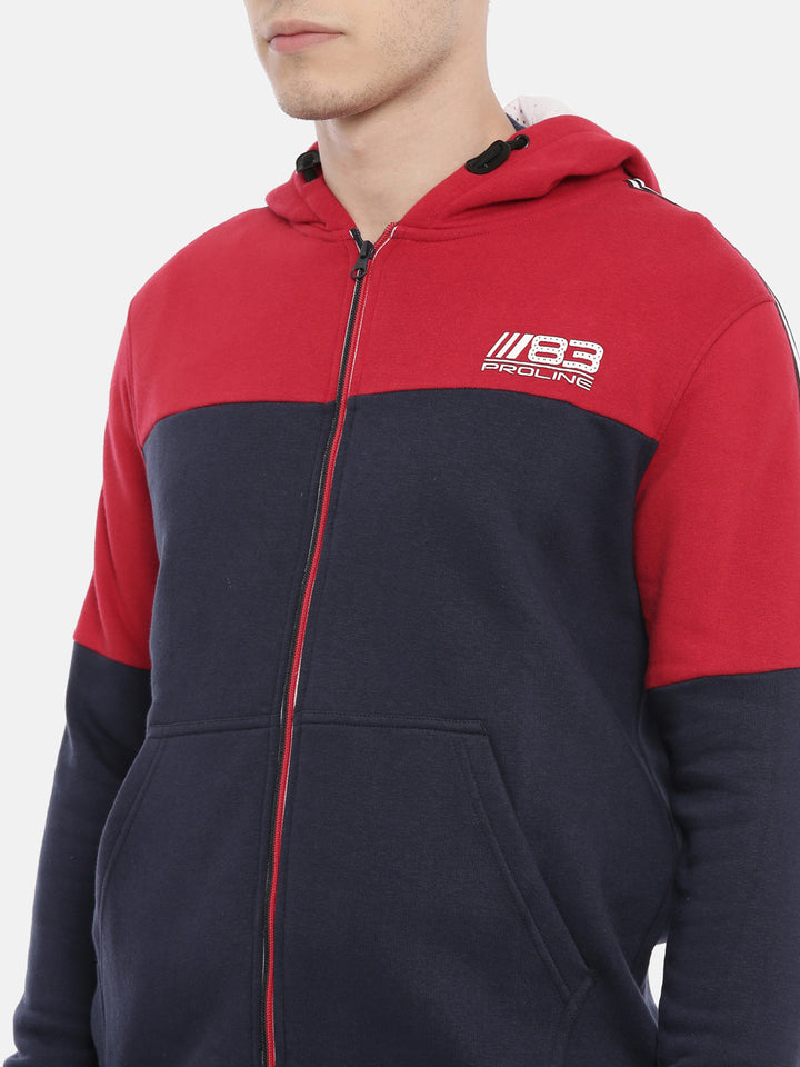 Men's Red Front Open Sweatshirt