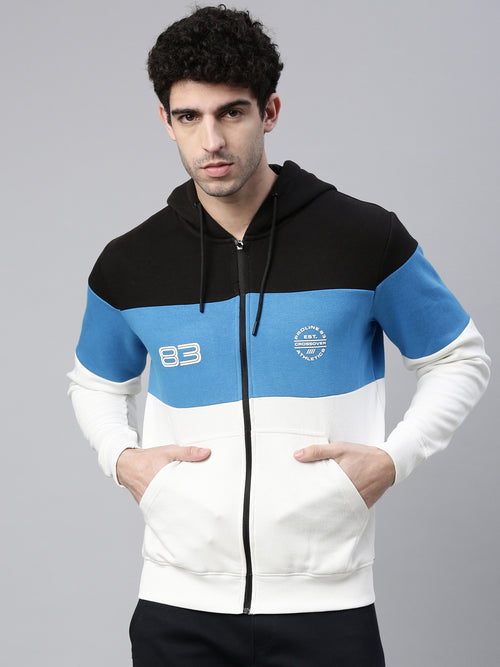 Men's Off White Front Open Sweatshirt