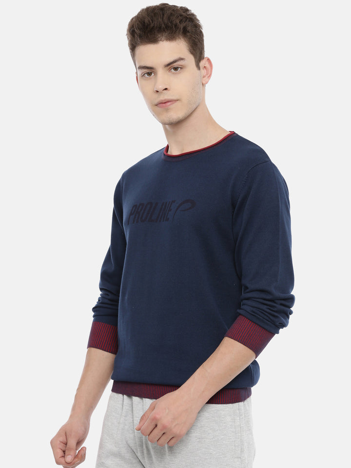 Men's Solid Comfort Fit Jumpers