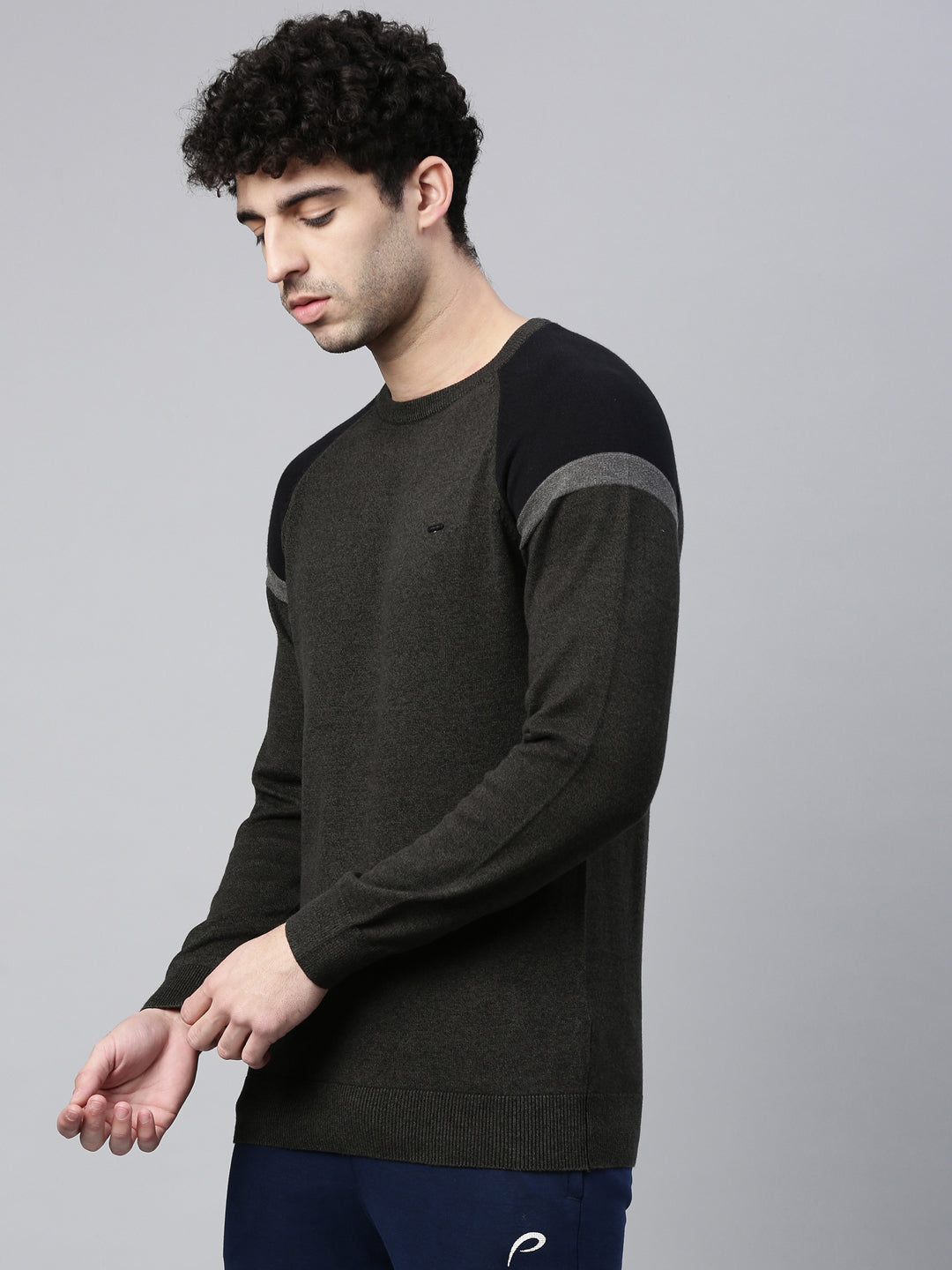 Men's Color Block Comfort Fit Jumpers