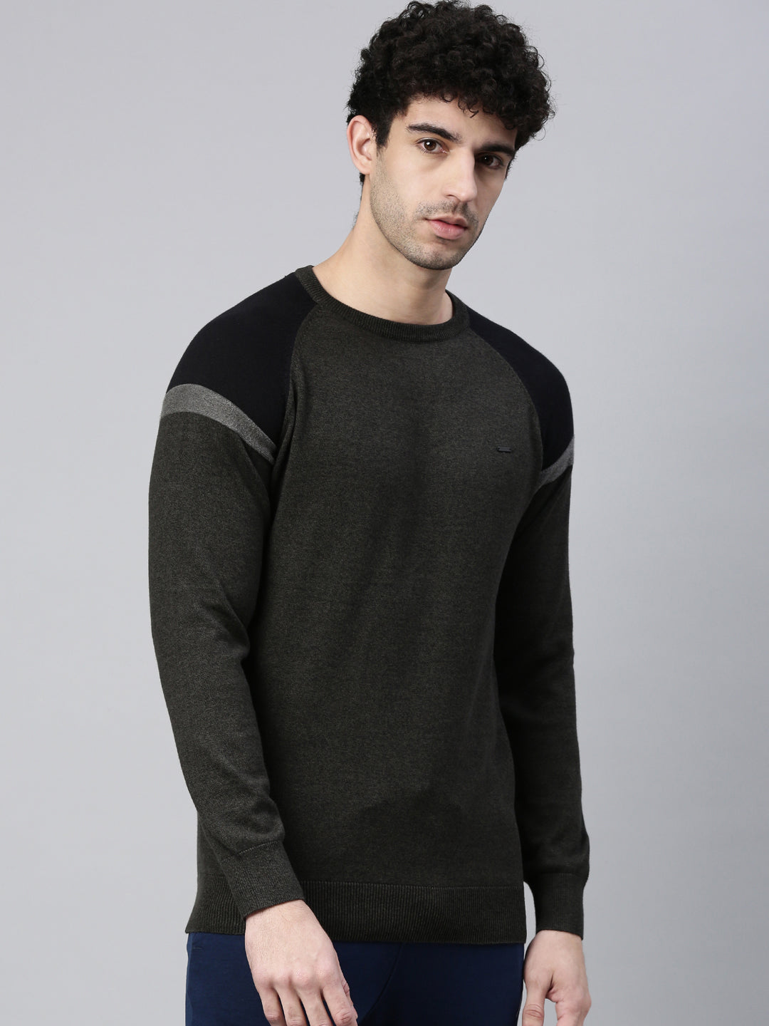 Men's Color Block Comfort Fit Jumpers