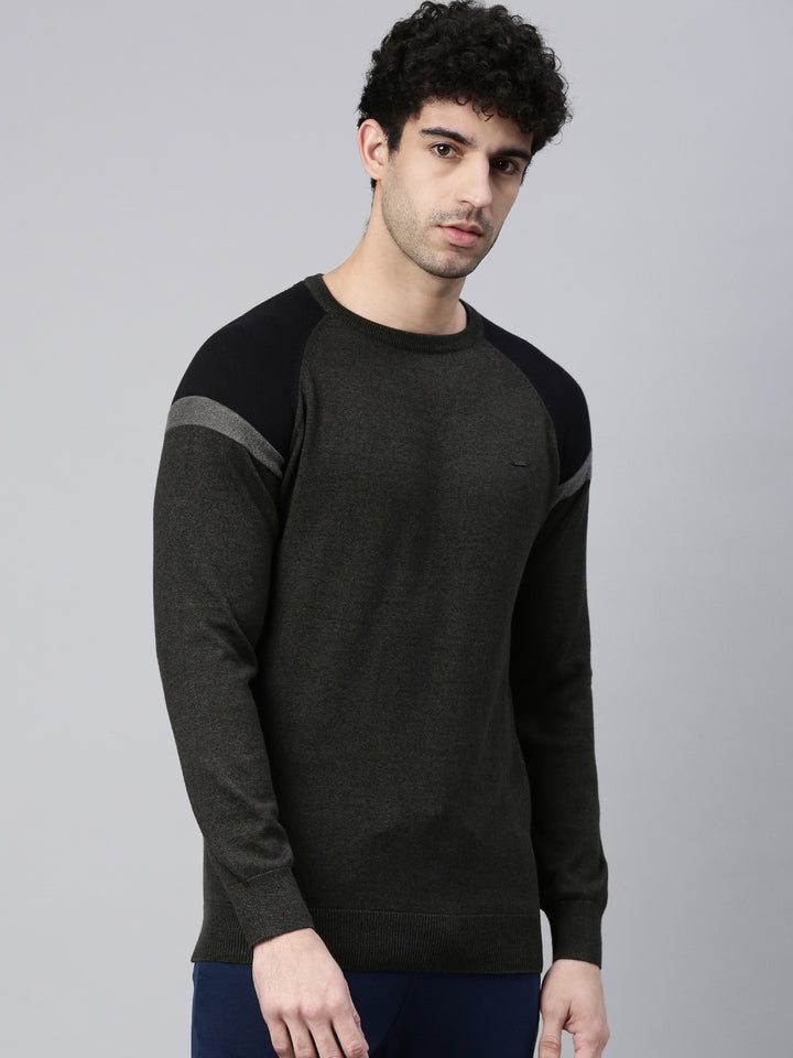 Men's Color Block Comfort Fit Jumpers