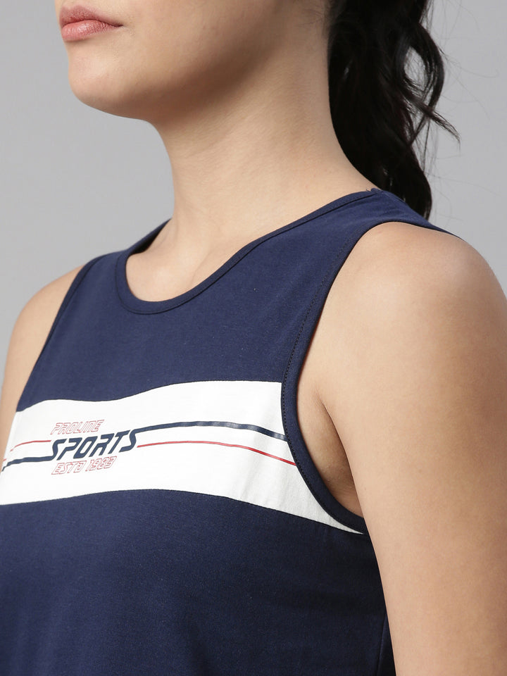 Women's Color Block Comfort Fit Tank Tops