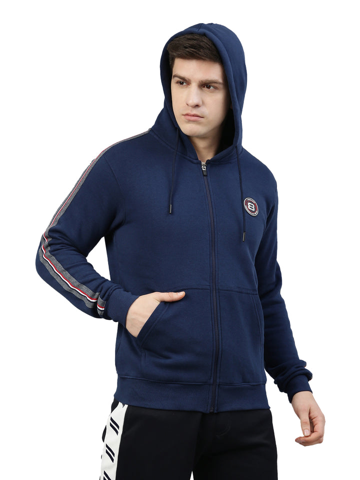 Men's Street Dark BlueFront Open Sweatshirt
