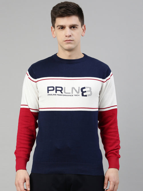 Men's Color Block Comfort Fit Jumpers