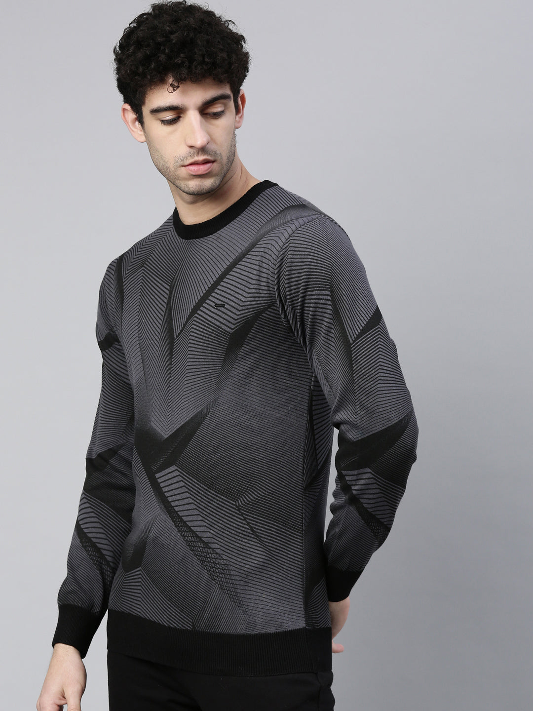 Men's Printed Comfort Fit Jumpers