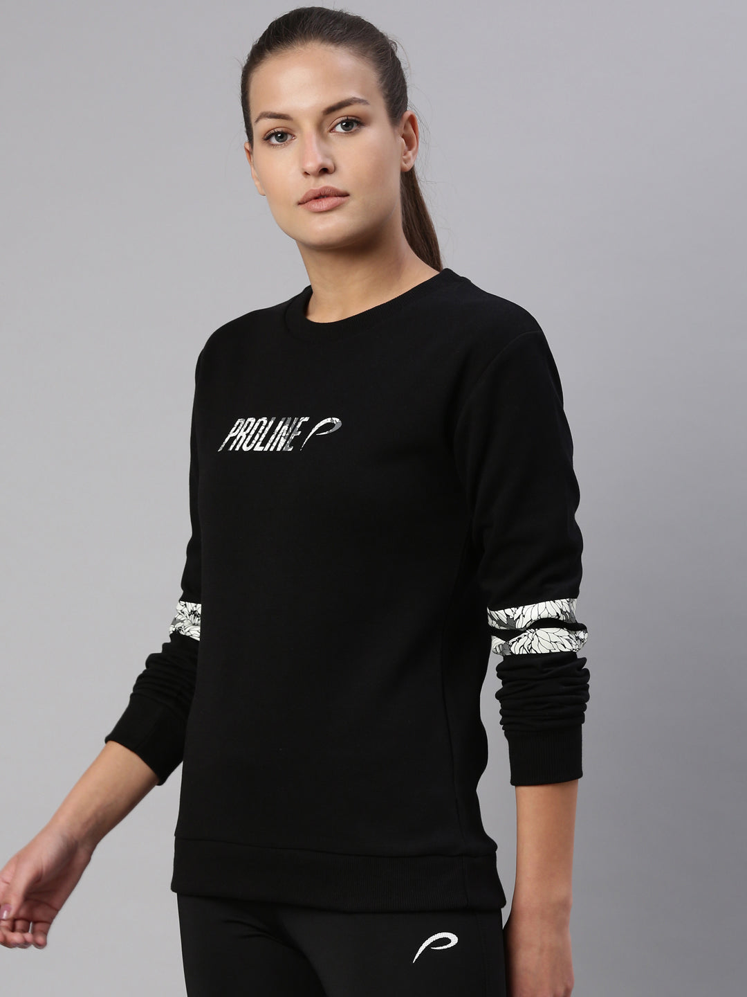 Women's Printed Comfort Fit Sweat Jacket