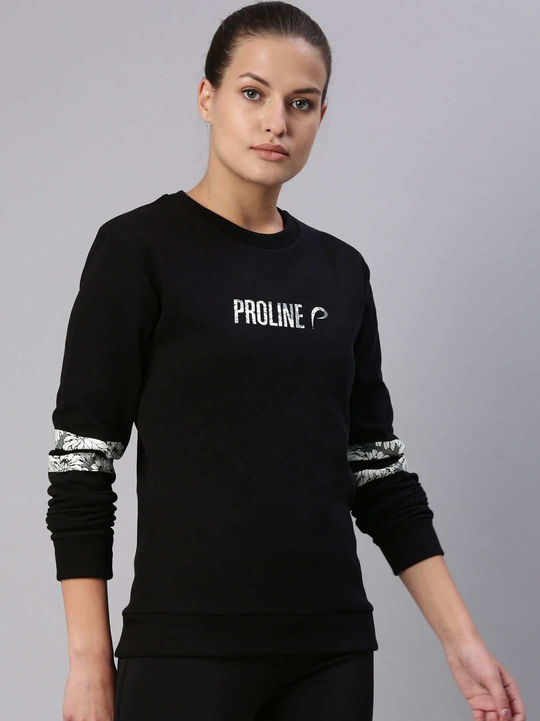 Women's Printed Comfort Fit Sweat Jacket