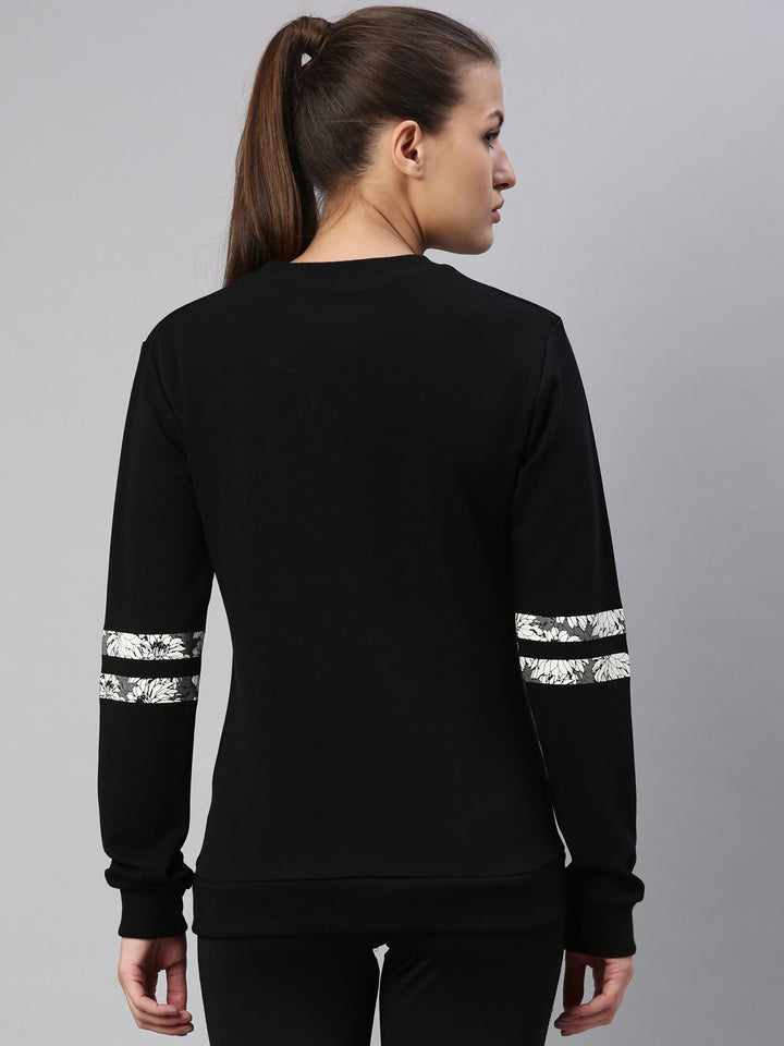 Women's Printed Comfort Fit Sweat Jacket