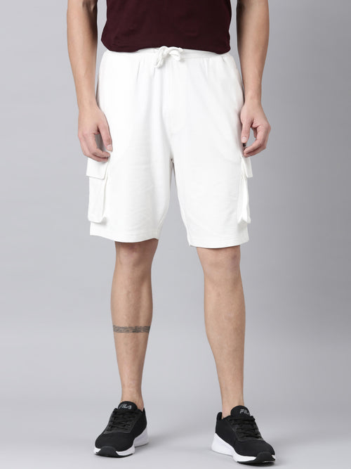 Fila Men Off White Shorts Narrow Regular Fit