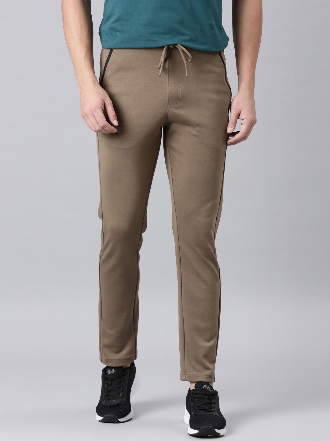 Fila Men Olive Bottom Wear Regular Fit